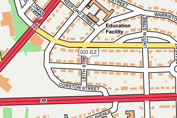 G33 2LZ map - OS OpenMap – Local (Ordnance Survey) G33 2LZ map - OS OpenMap – Local (Ordnance Survey)