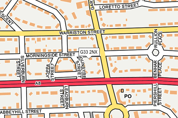 G33 2NX map - OS OpenMap – Local (Ordnance Survey) G33 2NX map - OS OpenMap – Local (Ordnance Survey)