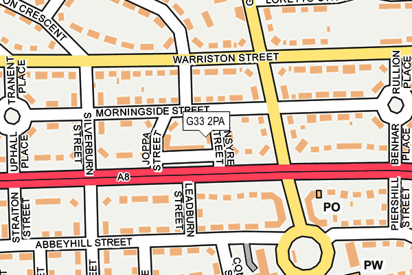 G33 2PA map - OS OpenMap – Local (Ordnance Survey) G33 2PA map - OS OpenMap – Local (Ordnance Survey)