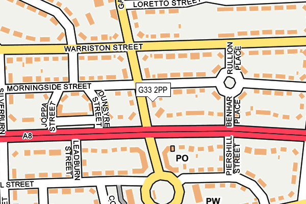 G33 2PP map - OS OpenMap – Local (Ordnance Survey) G33 2PP map - OS OpenMap – Local (Ordnance Survey)