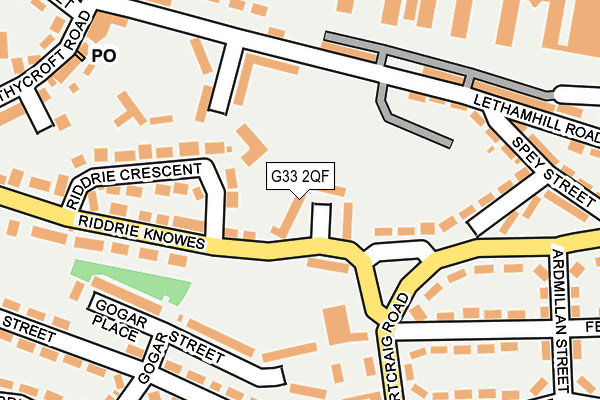 G33 2QF map - OS OpenMap – Local (Ordnance Survey) G33 2QF map - OS OpenMap – Local (Ordnance Survey)