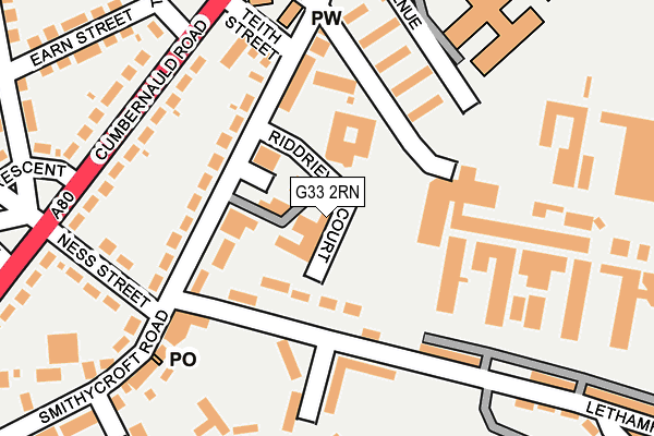 G33 2RN map - OS OpenMap – Local (Ordnance Survey) G33 2RN map - OS OpenMap – Local (Ordnance Survey)