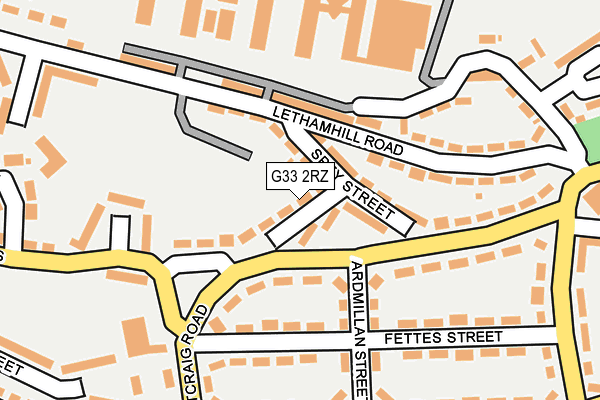 G33 2RZ map - OS OpenMap – Local (Ordnance Survey) G33 2RZ map - OS OpenMap – Local (Ordnance Survey)