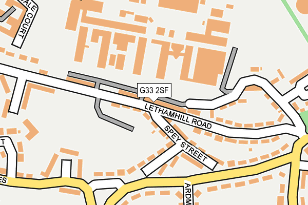 G33 2SF map - OS OpenMap – Local (Ordnance Survey) G33 2SF map - OS OpenMap – Local (Ordnance Survey)