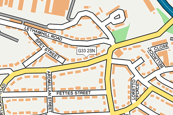 G33 2SN map - OS OpenMap – Local (Ordnance Survey) G33 2SN map - OS OpenMap – Local (Ordnance Survey)