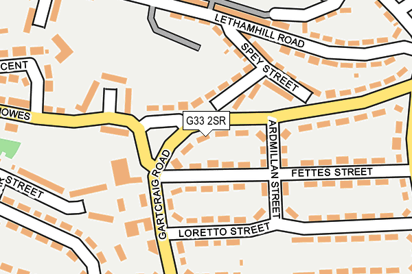 G33 2SR map - OS OpenMap – Local (Ordnance Survey) G33 2SR map - OS OpenMap – Local (Ordnance Survey)