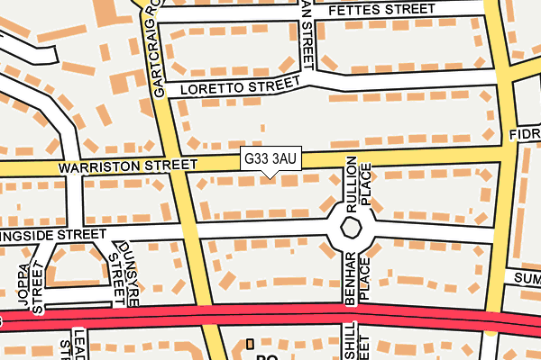 G33 3AU map - OS OpenMap – Local (Ordnance Survey)