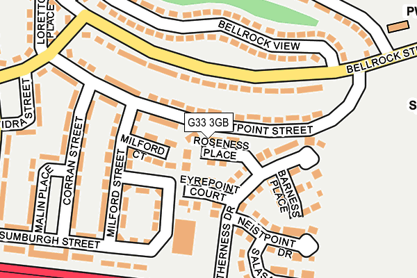 G33 3GB map - OS OpenMap – Local (Ordnance Survey)