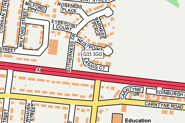 G33 3GG map - OS OpenMap – Local (Ordnance Survey) G33 3GG map - OS OpenMap – Local (Ordnance Survey)
