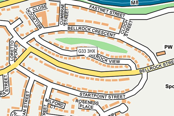G33 3HX map - OS OpenMap – Local (Ordnance Survey) G33 3HX map - OS OpenMap – Local (Ordnance Survey)