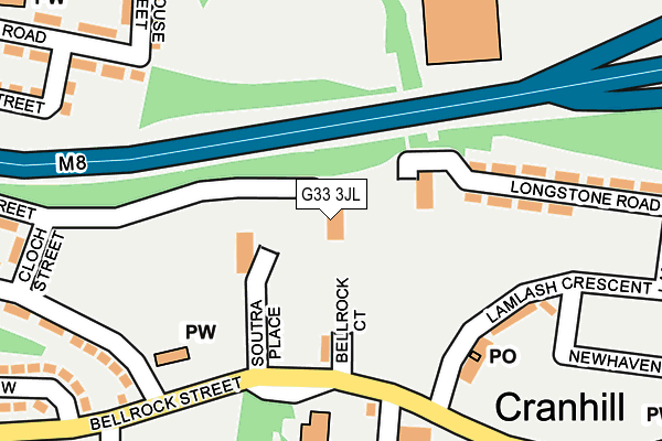 G33 3JL map - OS OpenMap – Local (Ordnance Survey)