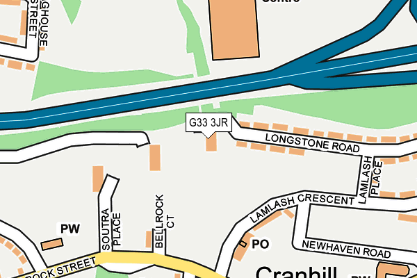 G33 3JR map - OS OpenMap – Local (Ordnance Survey)