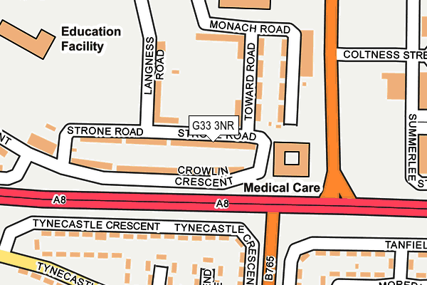 G33 3NR map - OS OpenMap – Local (Ordnance Survey)