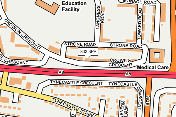 G33 3PP map - OS OpenMap – Local (Ordnance Survey) G33 3PP map - OS OpenMap – Local (Ordnance Survey)