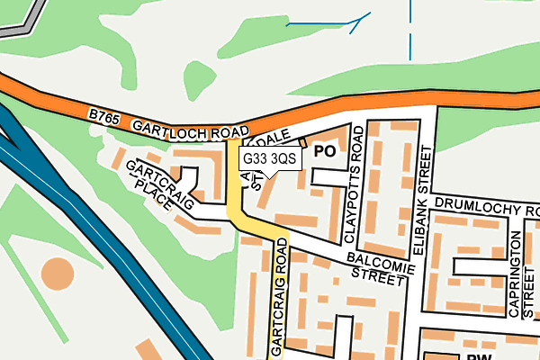G33 3QS map - OS OpenMap – Local (Ordnance Survey) G33 3QS map - OS OpenMap – Local (Ordnance Survey)