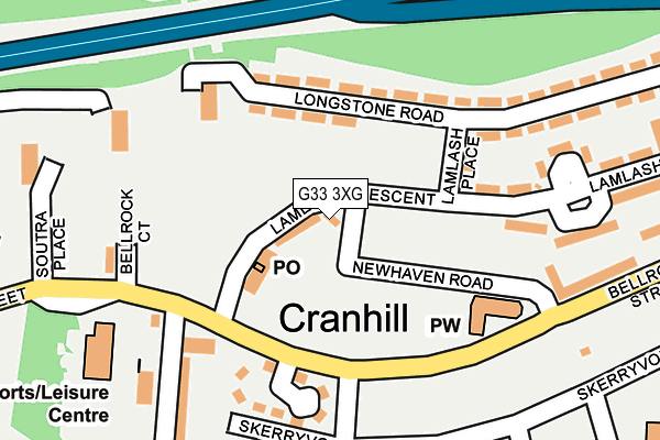 G33 3XG map - OS OpenMap – Local (Ordnance Survey)