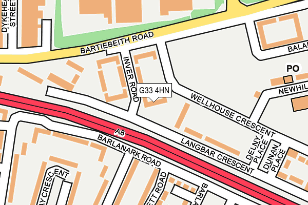 G33 4HN map - OS OpenMap – Local (Ordnance Survey) G33 4HN map - OS OpenMap – Local (Ordnance Survey)