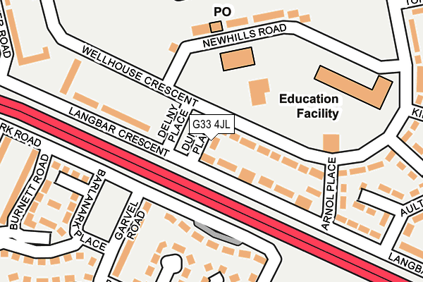 G33 4JL map - OS OpenMap – Local (Ordnance Survey) G33 4JL map - OS OpenMap – Local (Ordnance Survey)