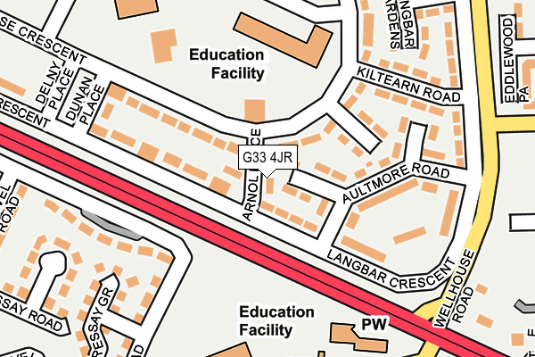 G33 4JR map - OS OpenMap – Local (Ordnance Survey) G33 4JR map - OS OpenMap – Local (Ordnance Survey)