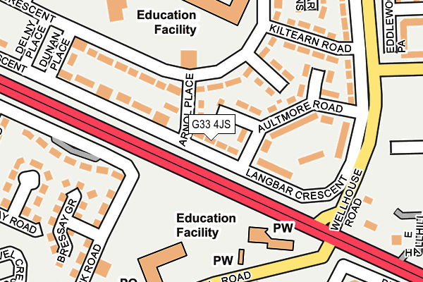 G33 4JS map - OS OpenMap – Local (Ordnance Survey) G33 4JS map - OS OpenMap – Local (Ordnance Survey)