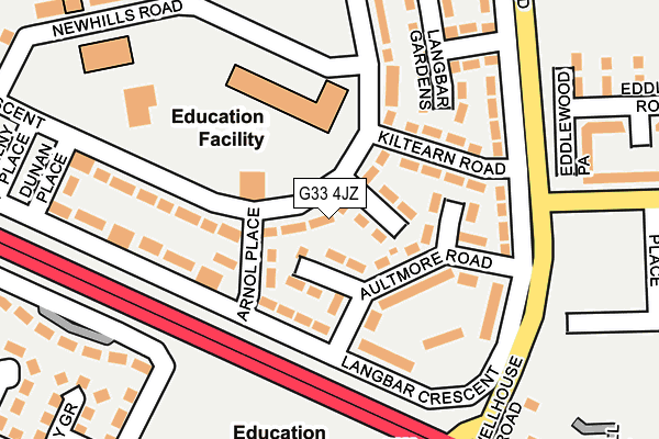 G33 4JZ map - OS OpenMap – Local (Ordnance Survey) G33 4JZ map - OS OpenMap – Local (Ordnance Survey)