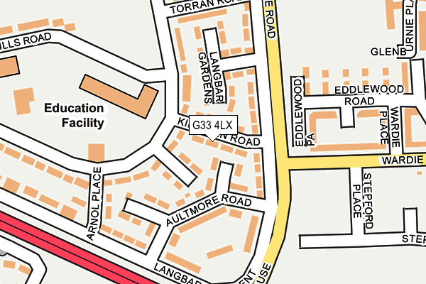 G33 4LX map - OS OpenMap – Local (Ordnance Survey) G33 4LX map - OS OpenMap – Local (Ordnance Survey)