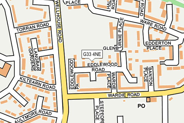 G33 4NE map - OS OpenMap – Local (Ordnance Survey) G33 4NE map - OS OpenMap – Local (Ordnance Survey)