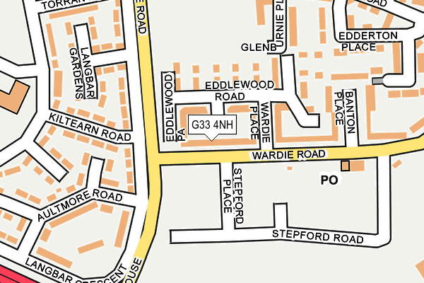 G33 4NH map - OS OpenMap – Local (Ordnance Survey) G33 4NH map - OS OpenMap – Local (Ordnance Survey)