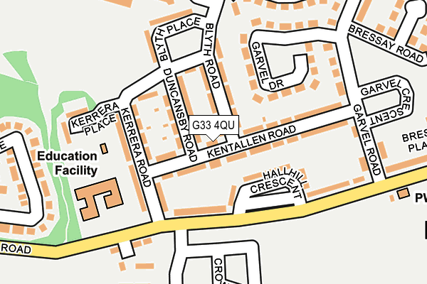 G33 4QU map - OS OpenMap – Local (Ordnance Survey) G33 4QU map - OS OpenMap – Local (Ordnance Survey)