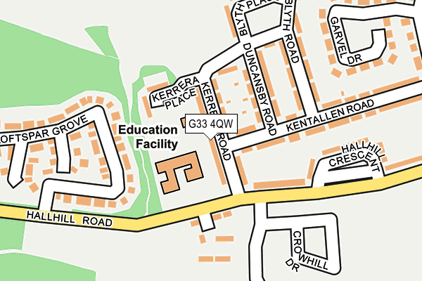 G33 4QW map - OS OpenMap – Local (Ordnance Survey) G33 4QW map - OS OpenMap – Local (Ordnance Survey)