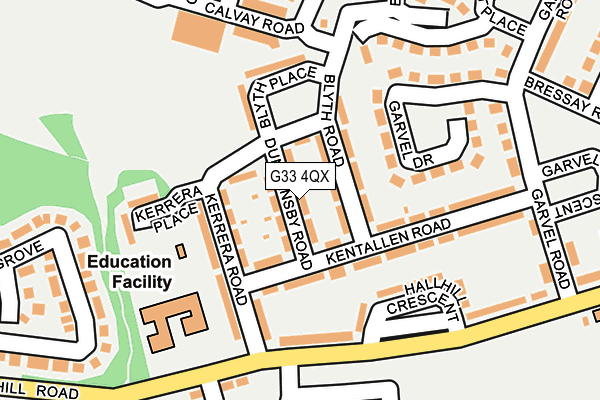 G33 4QX map - OS OpenMap – Local (Ordnance Survey) G33 4QX map - OS OpenMap – Local (Ordnance Survey)
