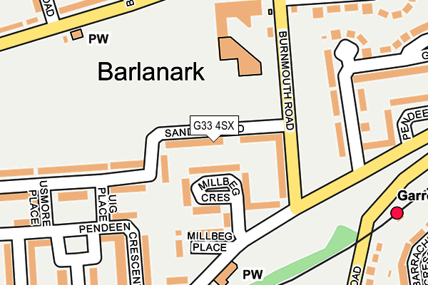 G33 4SX map - OS OpenMap – Local (Ordnance Survey) G33 4SX map - OS OpenMap – Local (Ordnance Survey)