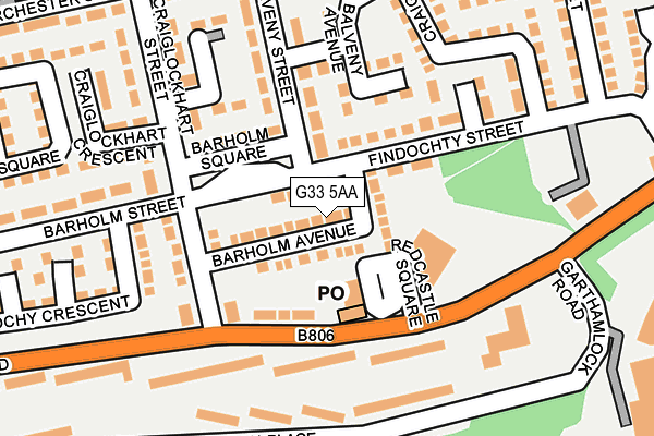 G33 5AA map - OS OpenMap – Local (Ordnance Survey) G33 5AA map - OS OpenMap – Local (Ordnance Survey)
