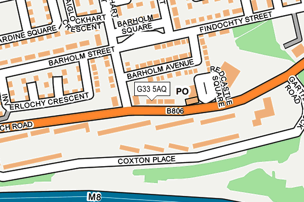 G33 5AQ map - OS OpenMap – Local (Ordnance Survey)