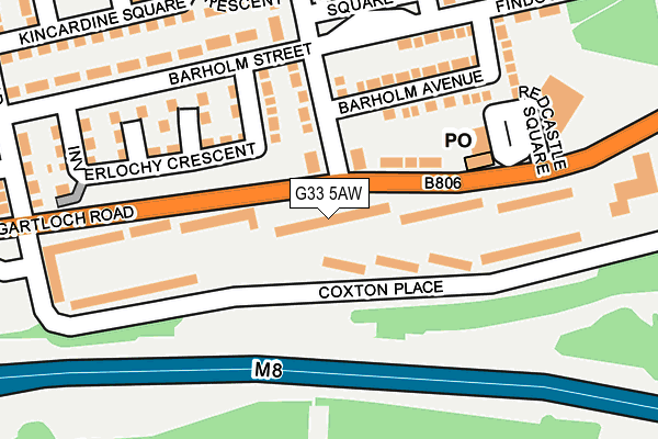 G33 5AW map - OS OpenMap – Local (Ordnance Survey) G33 5AW map - OS OpenMap – Local (Ordnance Survey)