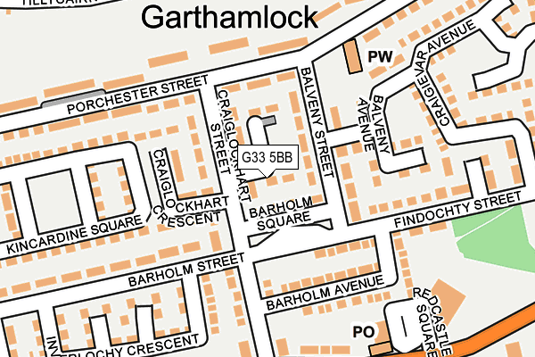 G33 5BB map - OS OpenMap – Local (Ordnance Survey)