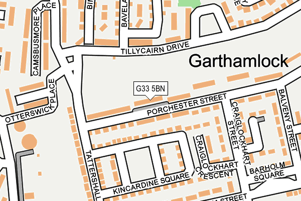 G33 5BN map - OS OpenMap – Local (Ordnance Survey)