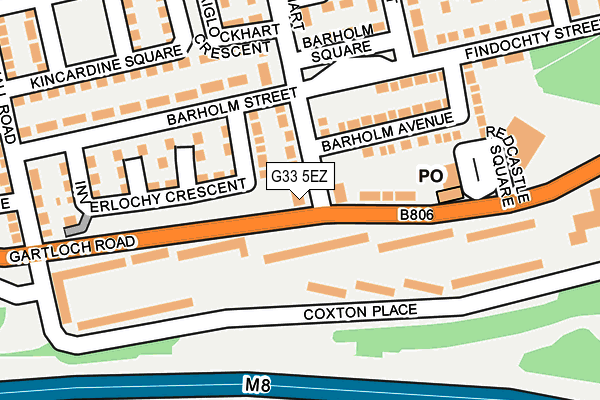 G33 5EZ map - OS OpenMap – Local (Ordnance Survey)