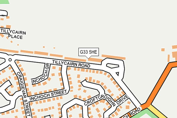 G33 5HE map - OS OpenMap – Local (Ordnance Survey) G33 5HE map - OS OpenMap – Local (Ordnance Survey)