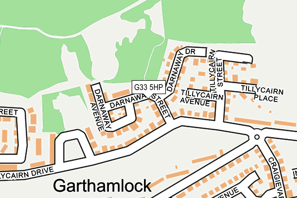 G33 5HP map - OS OpenMap – Local (Ordnance Survey)