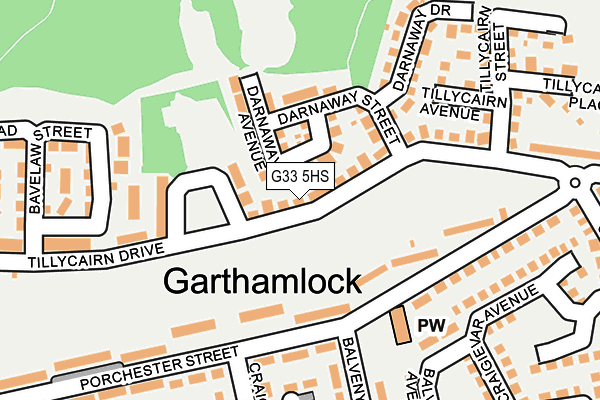 G33 5HS map - OS OpenMap – Local (Ordnance Survey)
