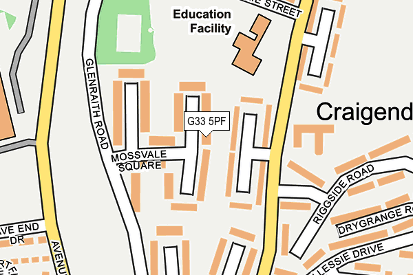 G33 5PF map - OS OpenMap – Local (Ordnance Survey) G33 5PF map - OS OpenMap – Local (Ordnance Survey)