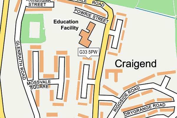 G33 5PW map - OS OpenMap – Local (Ordnance Survey) G33 5PW map - OS OpenMap – Local (Ordnance Survey)