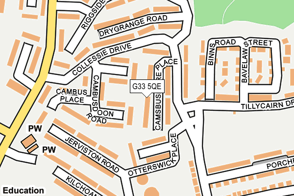 G33 5QE map - OS OpenMap – Local (Ordnance Survey) G33 5QE map - OS OpenMap – Local (Ordnance Survey)
