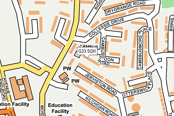 G33 5QH map - OS OpenMap – Local (Ordnance Survey) G33 5QH map - OS OpenMap – Local (Ordnance Survey)