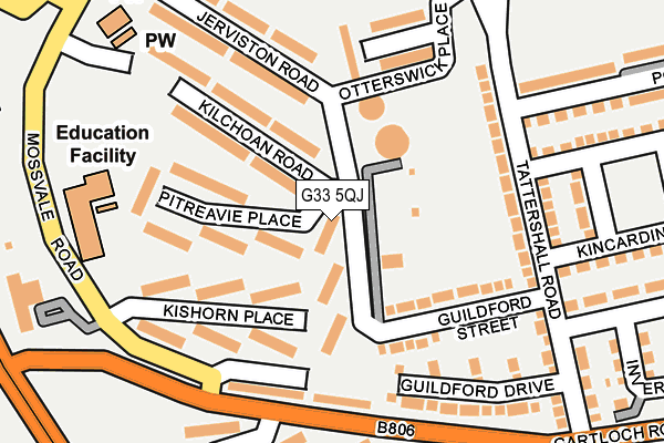 G33 5QJ map - OS OpenMap – Local (Ordnance Survey) G33 5QJ map - OS OpenMap – Local (Ordnance Survey)