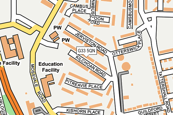 G33 5QN map - OS OpenMap – Local (Ordnance Survey) G33 5QN map - OS OpenMap – Local (Ordnance Survey)
