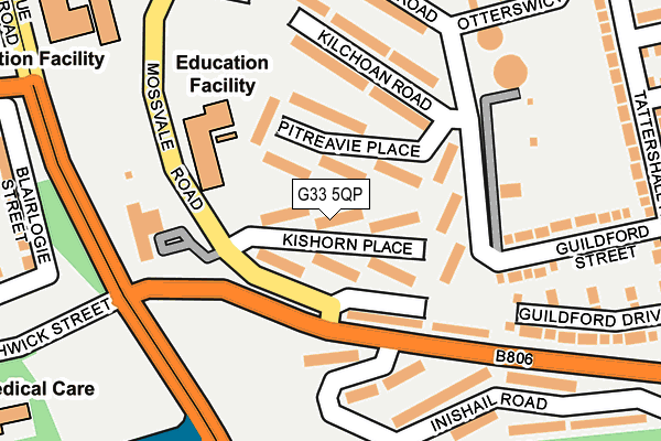G33 5QP map - OS OpenMap – Local (Ordnance Survey) G33 5QP map - OS OpenMap – Local (Ordnance Survey)