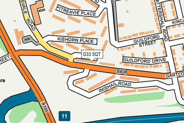 G33 5QT map - OS OpenMap – Local (Ordnance Survey) G33 5QT map - OS OpenMap – Local (Ordnance Survey)