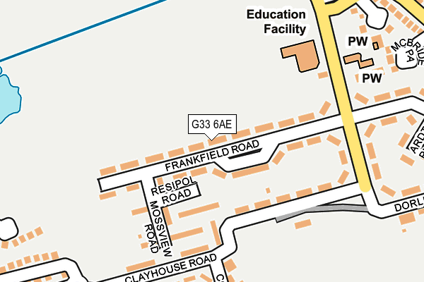 G33 6AE map - OS OpenMap – Local (Ordnance Survey) G33 6AE map - OS OpenMap – Local (Ordnance Survey)